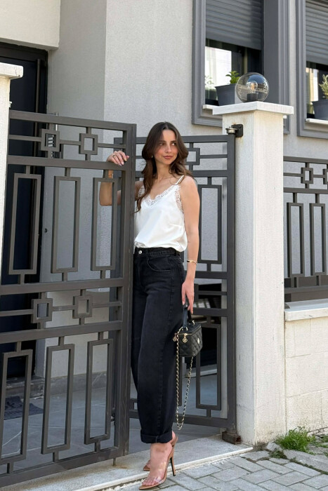 KANATJERE ME DETAJ DANTELLE PER FEMRA NE NGJYRE TE BARDHE - 5