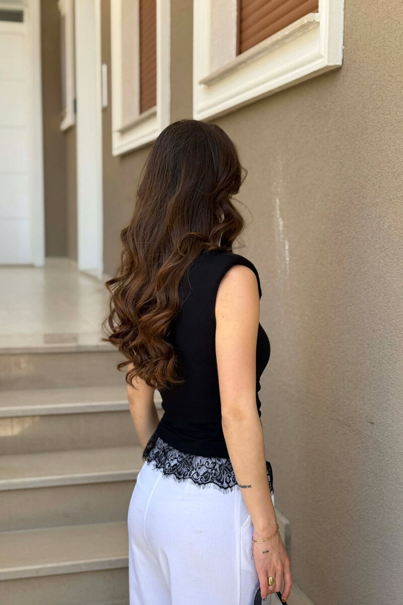 KANATJERE ME DETAJ DANTELLE PER FEMRA NE NGJYRE TE ZEZE - 4