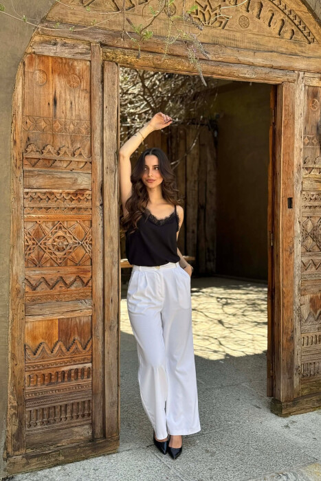 KANATJERE ME DETAJ DANTELLE PER FEMRA NE NGJYRE TE ZEZE - 4