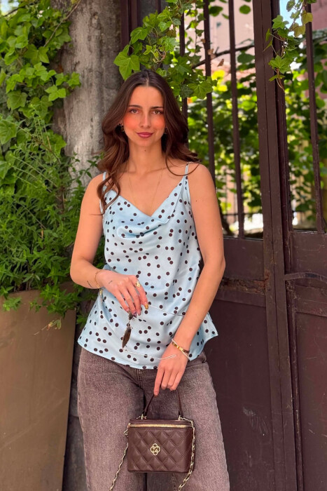KANTJERE ME DIZAJN POLKA DOTS PER FEMRA NE NGJYRE BOJEQIELLI - 1