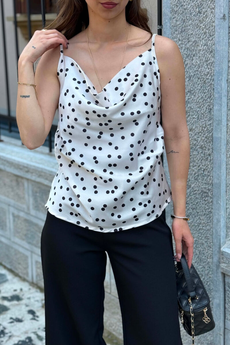 KANTJERE ME DIZAJN POLKA DOTS PER FEMRA NE NGJYRE KREM - 3