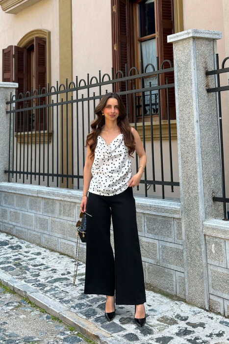 KANTJERE ME DIZAJN POLKA DOTS PER FEMRA NE NGJYRE KREM - 6