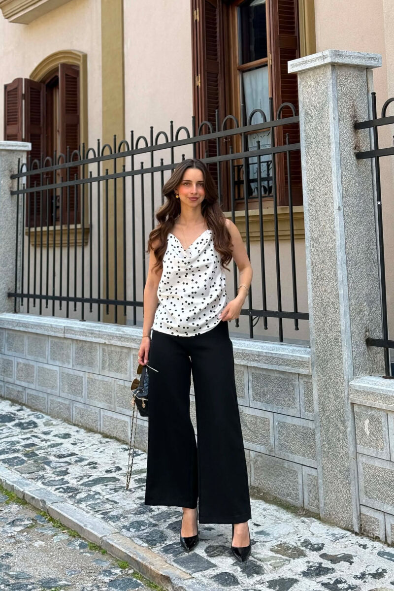 KANTJERE ME DIZAJN POLKA DOTS PER FEMRA NE NGJYRE KREM - 6