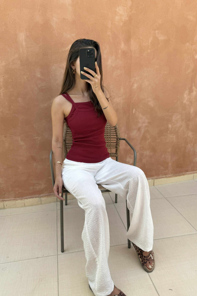 KANATIERE NJË NGJYRËSHE PËR FEMRA NË NGJYRËN VISHNJË - 2