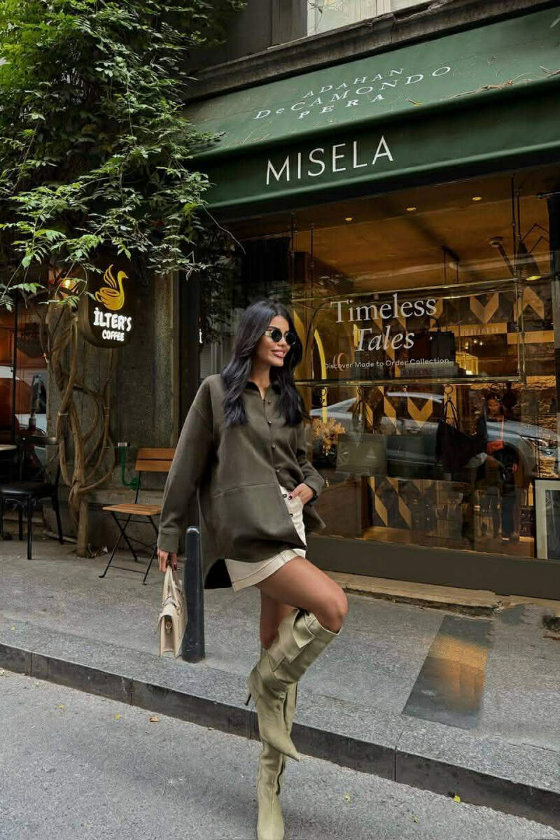 KEMISHE E THJESHTE NJE NGJYRESHE PER FEMRA NE NGJYRE JESHILE TE ERRET - 3