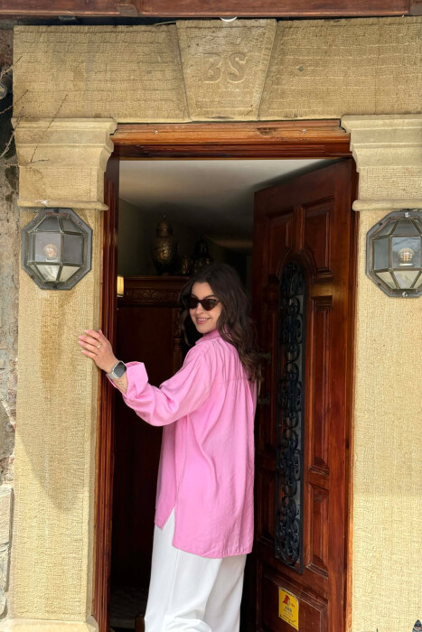 KEMISHE E THJESHTE NJE NGJYRESHE PER FEMRA NE NGJYRE ROZE - 3