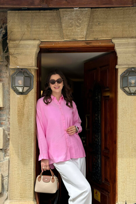 KEMISHE E THJESHTE NJE NGJYRESHE PER FEMRA NE NGJYRE ROZE - 4