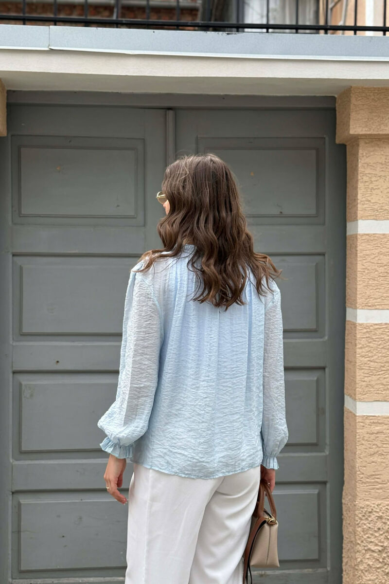 KEMISHE E THJESHTE NJE NGJYRESHE PER FEMRA NE NGJYRE BLU TE ZBARDHUR - 5