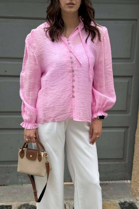 KEMISHE E THJESHTE NJE NGJYRESHE PER FEMRA NE NGJYRE ROZE - 2