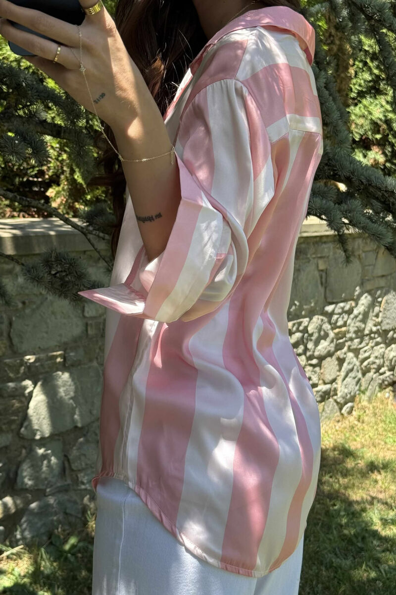 KËMISHË E THJESHTË SATEN PËR FEMRA NË NGJYRËN PUDËR - 4
