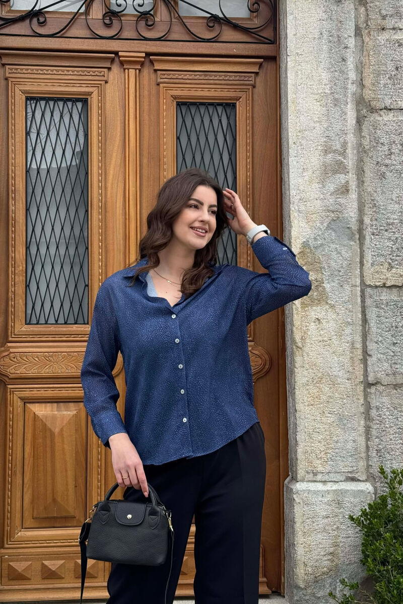 KEMISHE ELEGANTE ME PRINT MODERN PER FEMRA NE NGJYRE TE BARDHE - 3