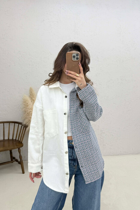 KEMISHE GJYSEM E THURRUR GJYSEM XHINS PER FEMRA NE NGJYRE TE BARDHE - KLAUDIO FASHION