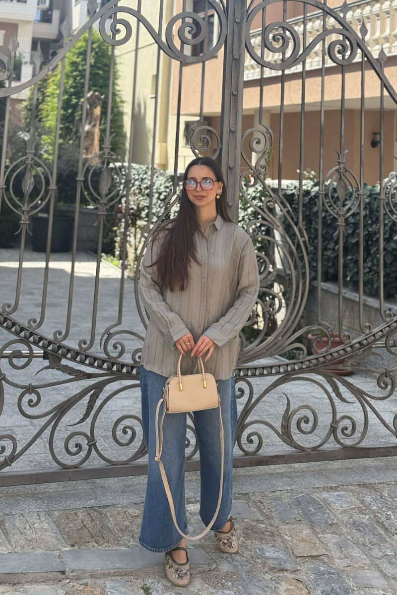 KEMISHE LINO ME VIJA PER FEMRA NE NGJYRE GRI - 1