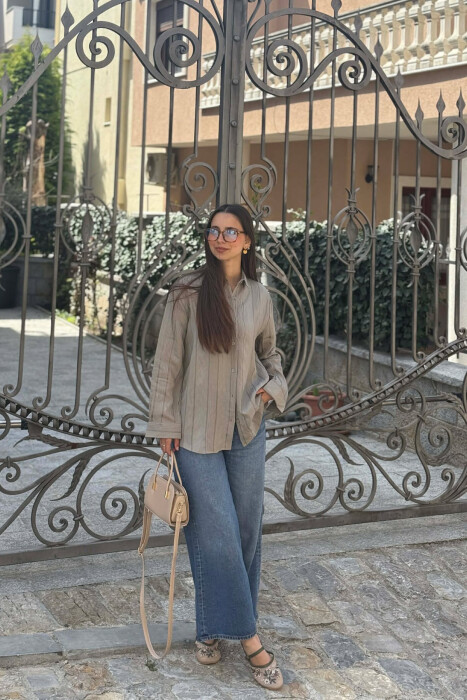 KEMISHE LINO ME VIJA PER FEMRA NE NGJYRE GRI - 3