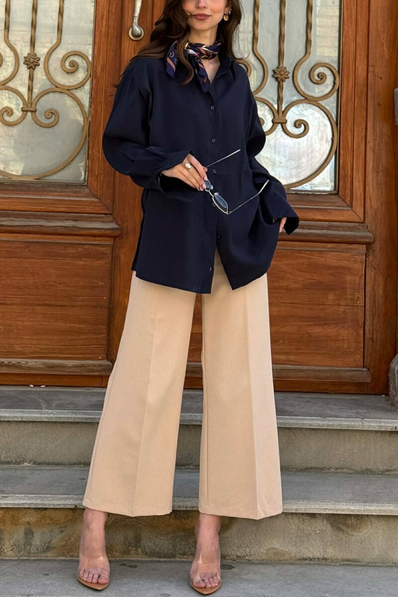 KEMISHE ME DETAJE LIDHESESH PER FEMRA NE NGJYRE BLU TE ERRET - 2