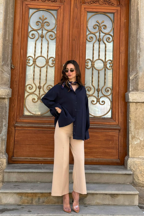 KEMISHE ME DETAJE LIDHESESH PER FEMRA NE NGJYRE BLU TE ERRET - 3