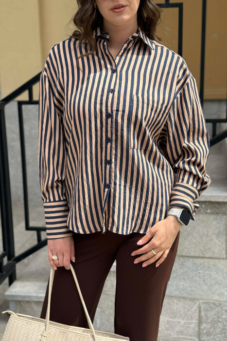 KEMISHE ME DIZAJN VIJASH PER FEMRA NE NGJYRE BLU ME BEZHE - 2