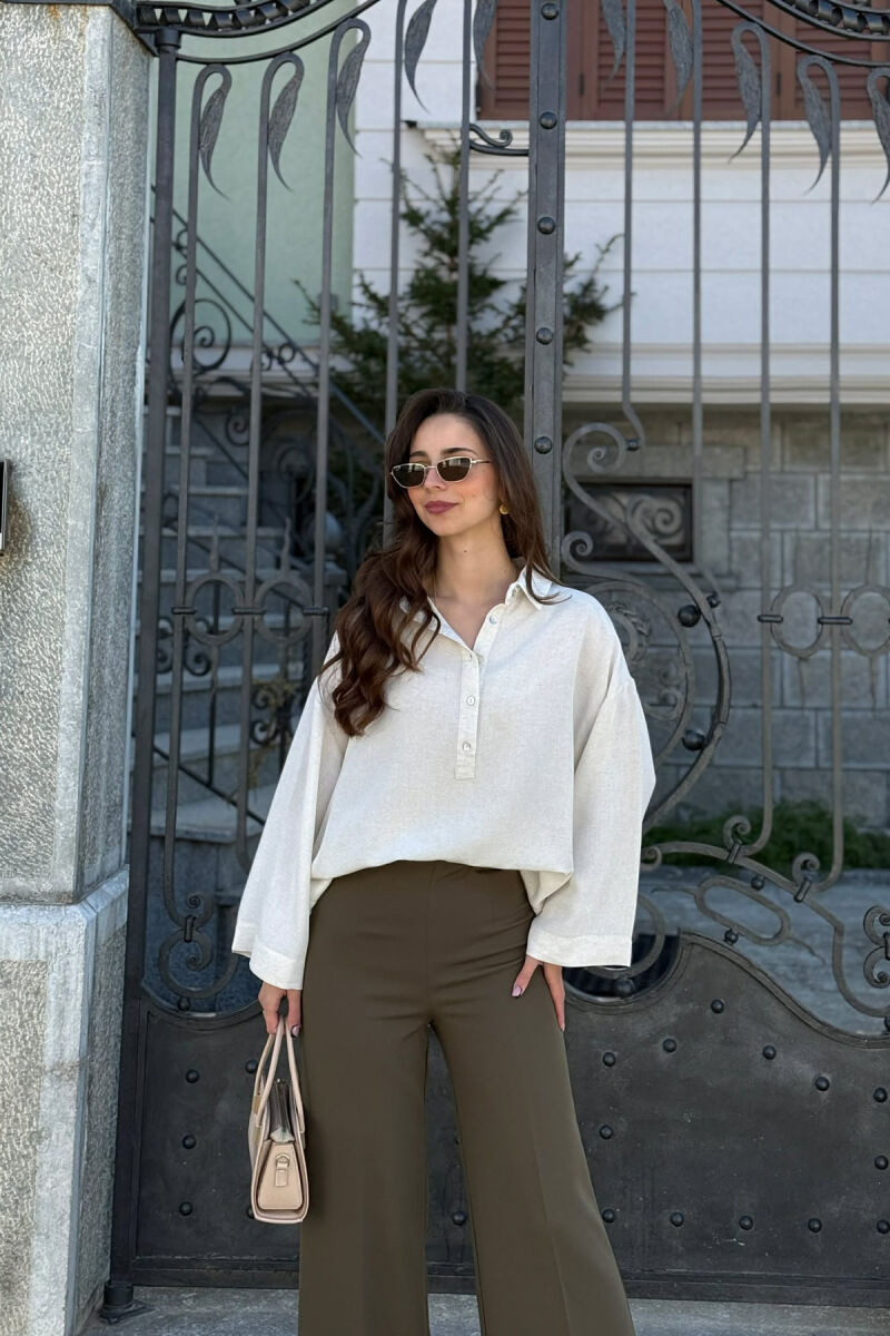 KEMISHE ME KOPSA PER FEMRA NE NGJYRE KREM - 5