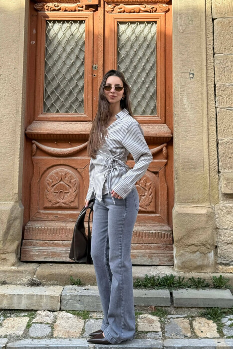 KEMISHE ME VIJA DHE LIDHESE PER FEMRA NE NGJYRE GRI - 3