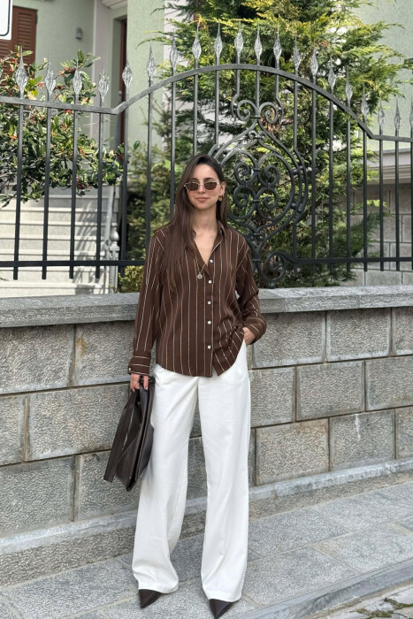 KEMISHE ME VIJA PER FEMRA NE NGJYRE KAFE - 1