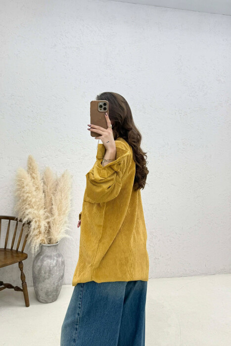 KEMISHE ME XHEPA PARA PER FEMRA NE NGJYRE MUSTARDE - 2