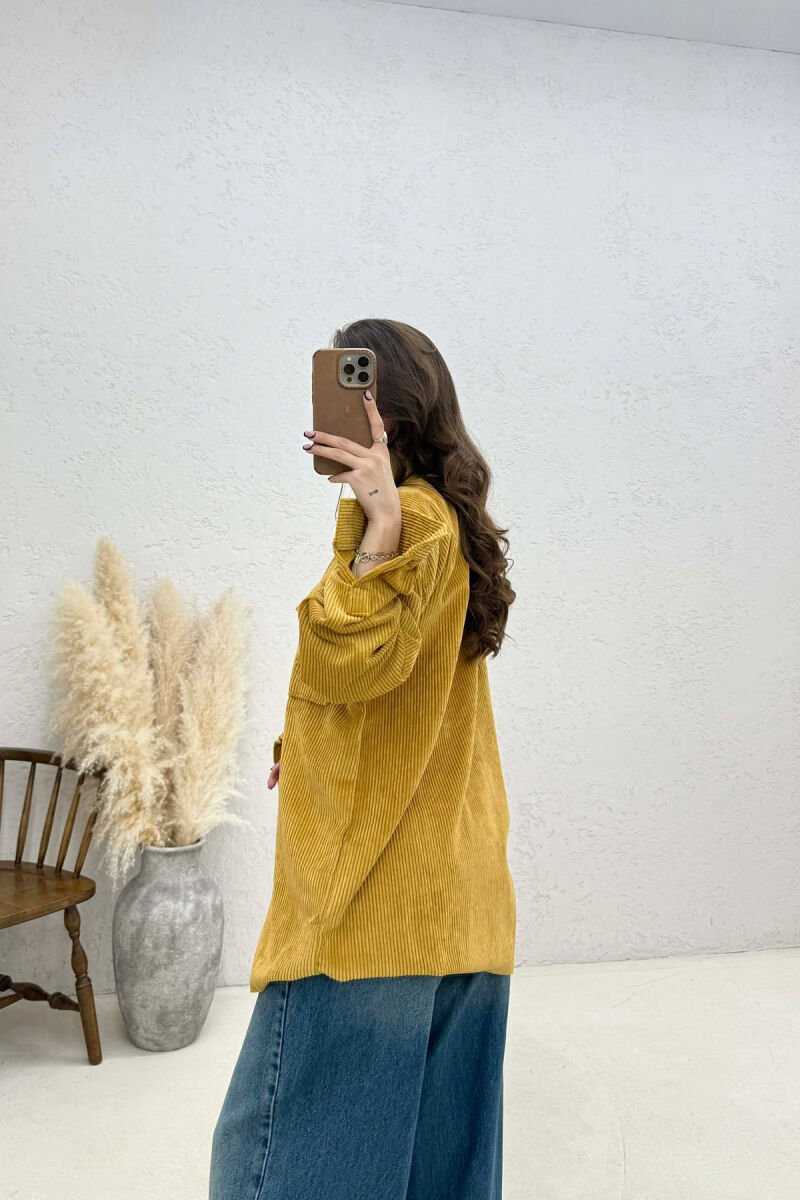 KEMISHE ME XHEPA PARA PER FEMRA NE NGJYRE MUSTARDE - 2