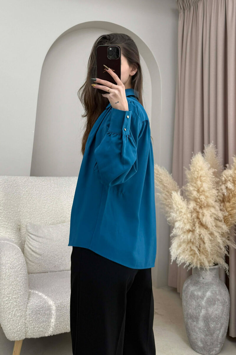 KEMISHE NJE NGJYRESHE ME BUTONA GOLD PER FEMRA NE NGJYRE GUR KALI - 4