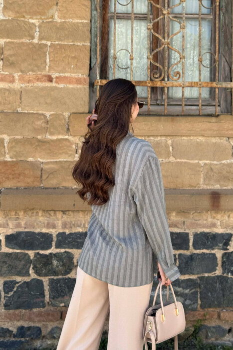 KEMISHE NJE NGJYRESHE ME XHEP NE PJESEN PARA PER FEMRA NE NGJYRE JESHILE TE ZBARDHUR - 6