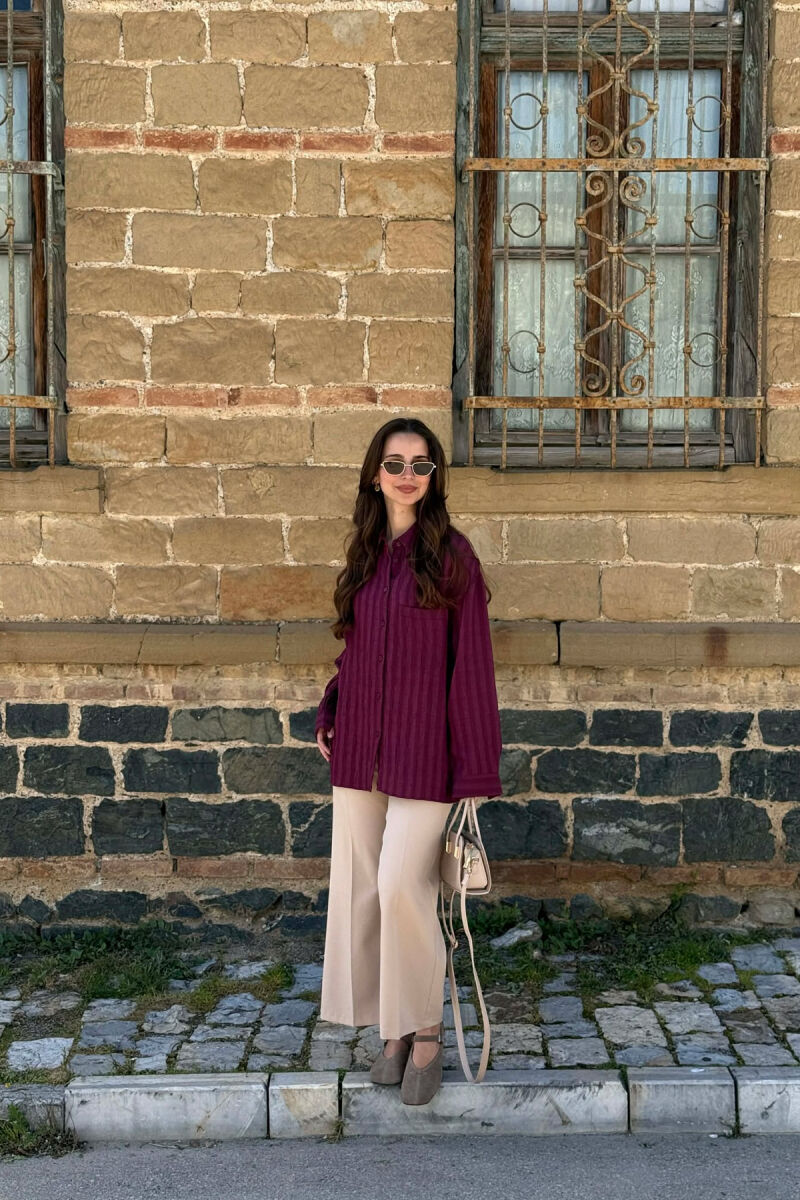 KEMISHE NJE NGJYRESHE ME XHEP NE PJESEN PARA PER FEMRA NE NGJYRE VISHNJE - 2