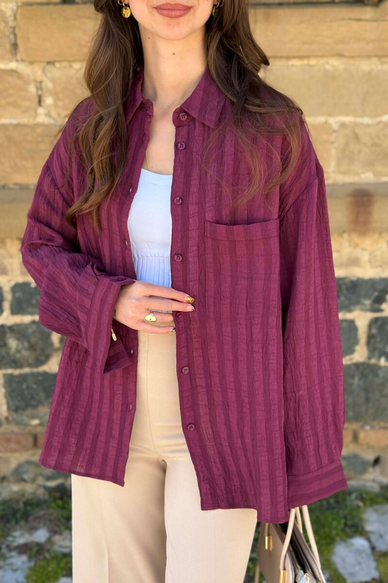 KEMISHE NJE NGJYRESHE ME XHEP NE PJESEN PARA PER FEMRA NE NGJYRE VISHNJE - 3