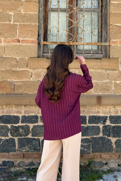 KEMISHE NJE NGJYRESHE ME XHEP NE PJESEN PARA PER FEMRA NE NGJYRE VISHNJE - 4