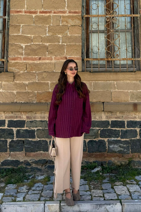 KEMISHE NJE NGJYRESHE ME XHEP NE PJESEN PARA PER FEMRA NE NGJYRE VISHNJE - 5