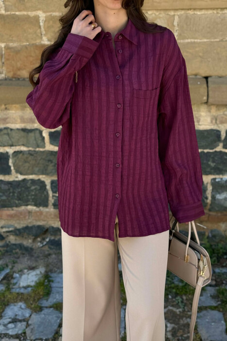 KEMISHE NJE NGJYRESHE ME XHEP NE PJESEN PARA PER FEMRA NE NGJYRE VISHNJE - 8