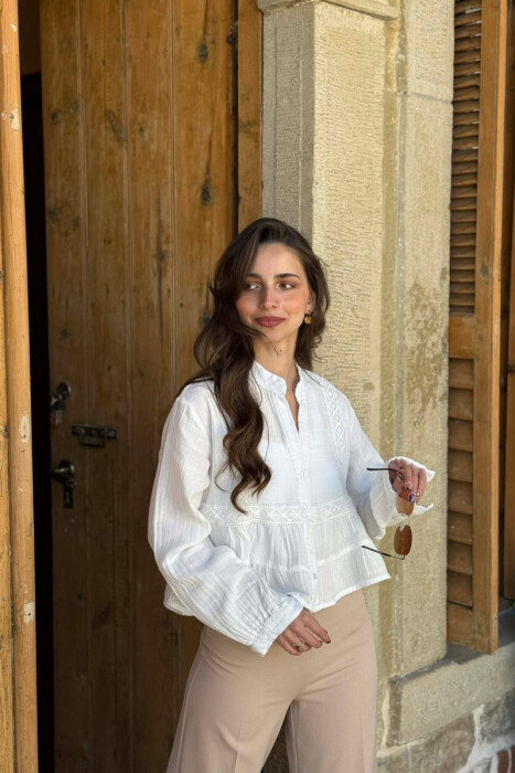 KËMISHË NJË NGJYRËSHE PËR FEMRA NË NGJYRËN E BARDHË 