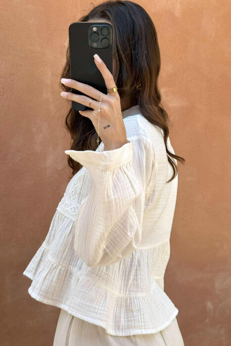 KËMISHË NJË NGJYRËSHE PËR FEMRA NË NGJYRËN E BARDHË - 4