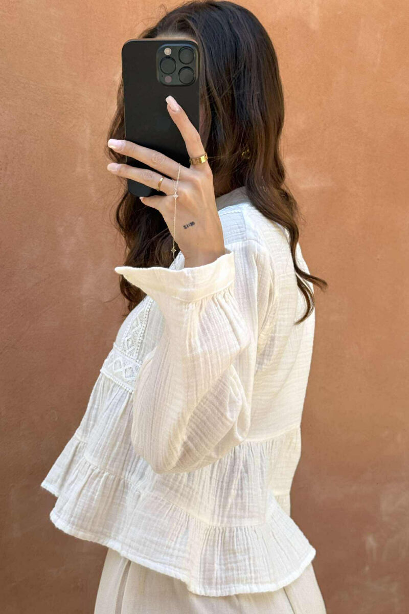 KËMISHË NJË NGJYRËSHE PËR FEMRA NË NGJYRËN E BARDHË - 4