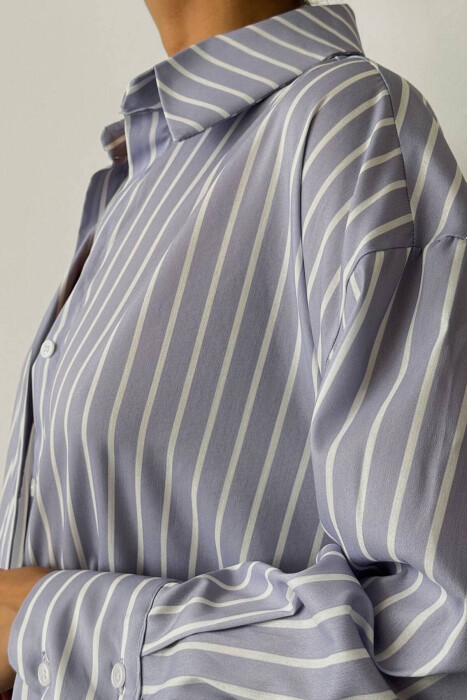 KËMISHË ME VIJA PËR FEMRA NË NGJYRË LEJLA - 2