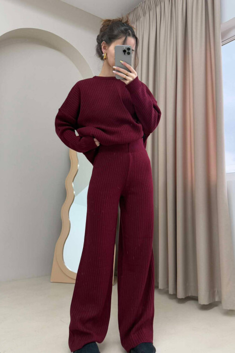 KNIT SET SIMPLE WOMAN BURGUNDY/VISHNJE 