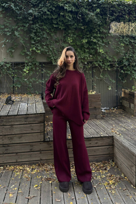 KNIT SET SIMPLE WOMAN BURGUNDY/VISHNJE - 1