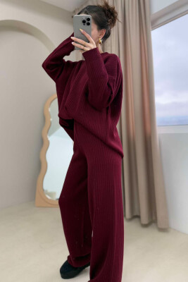 KNIT SET SIMPLE WOMAN BURGUNDY/VISHNJE - 3