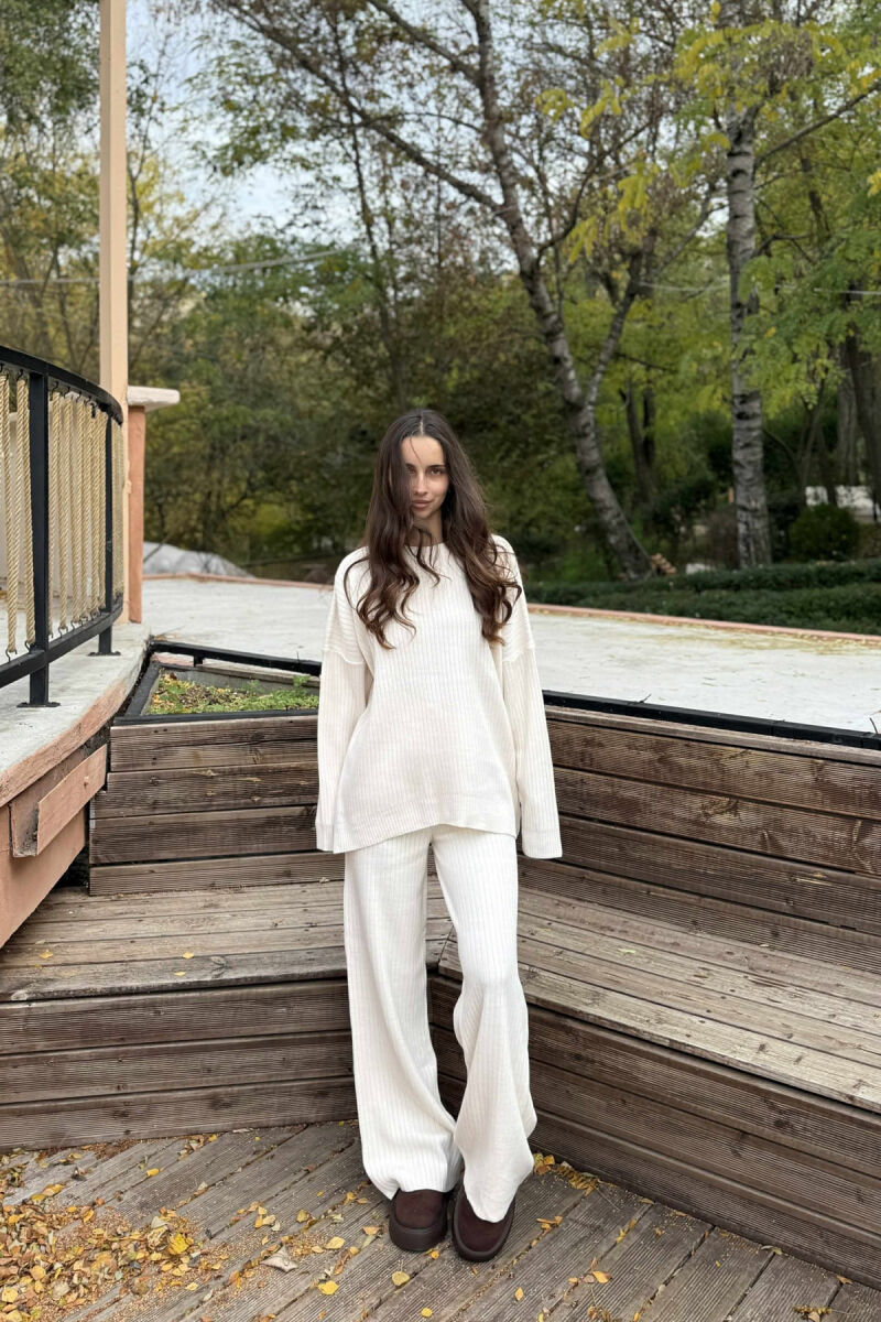 KNIT SET SIMPLE WOMAN CREAM/KREM - 1