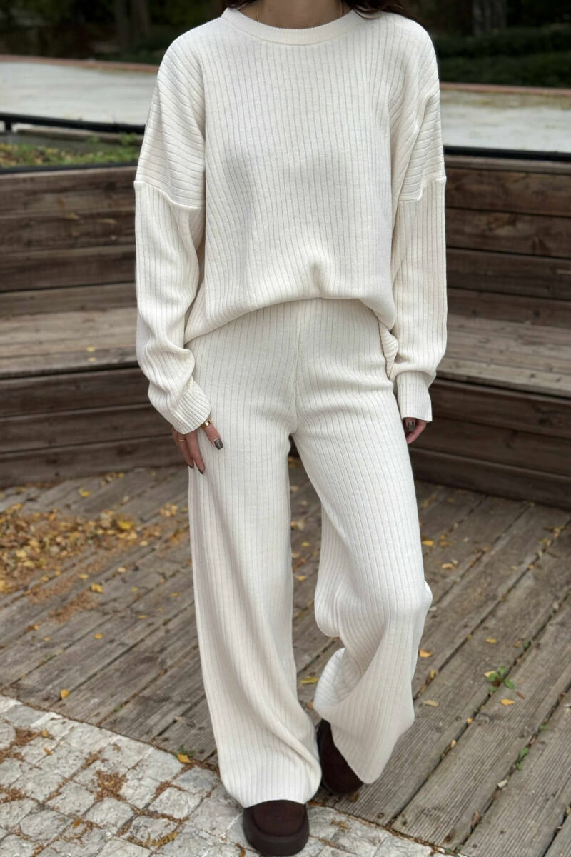 KNIT SET SIMPLE WOMAN CREAM/KREM - 2