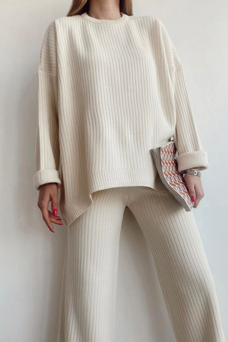 KNIT SET SIMPLE WOMAN CREAM/KREM - 1