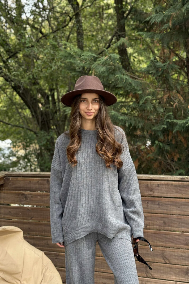 KNIT SET SIMPLE WOMAN GREY/GRI - 3