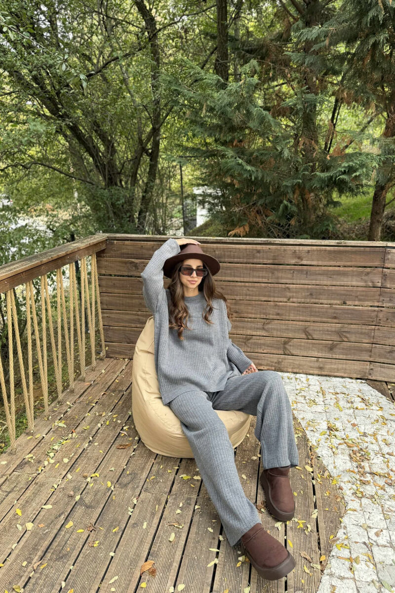 KNIT SET SIMPLE WOMAN GREY/GRI - 5