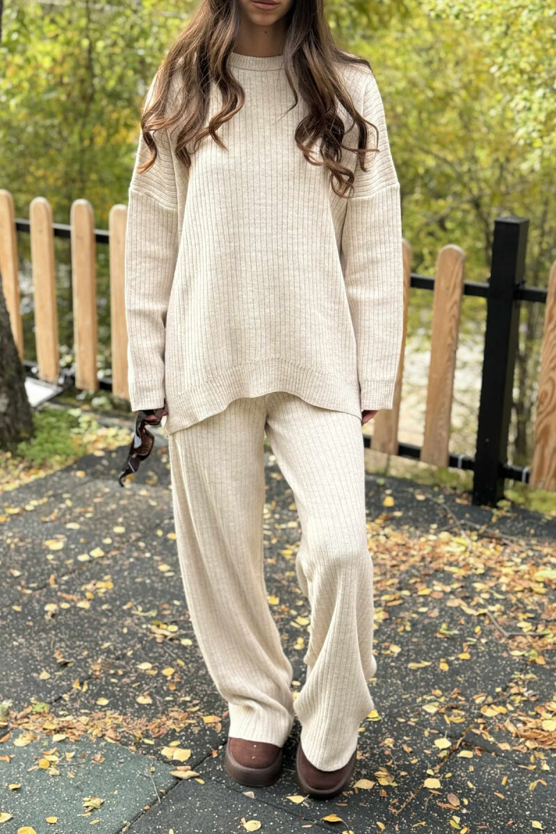 KNIT SET SIMPLE WOMAN LIGHT BEIGE/BZHZB - 4