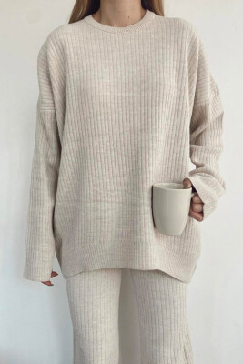 KNIT SET SIMPLE WOMAN LIGHT BEIGE/BZHZB 