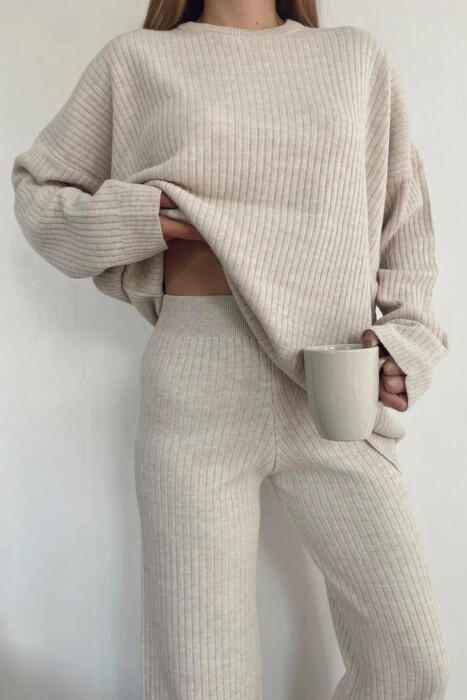 KNIT SET SIMPLE WOMAN LIGHT BEIGE/BZHZB - 10