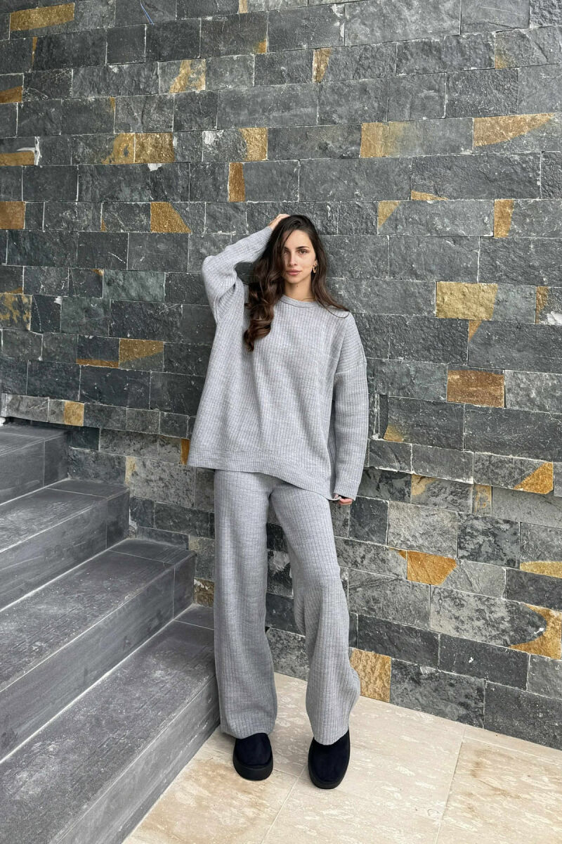 KNIT SET SIMPLE WOMAN LIGHT GREY/GZ - 1