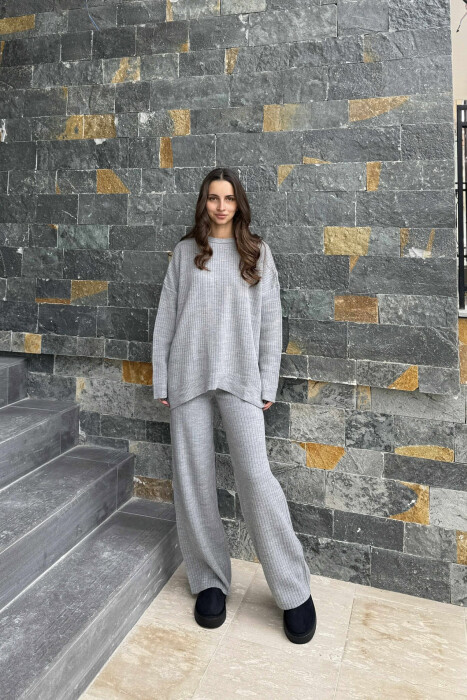 KNIT SET SIMPLE WOMAN LIGHT GREY/GZ - 2